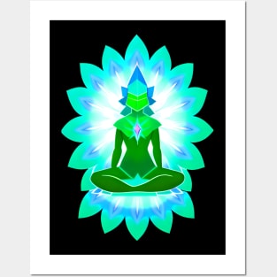 Aura Green Meditation 02 Posters and Art